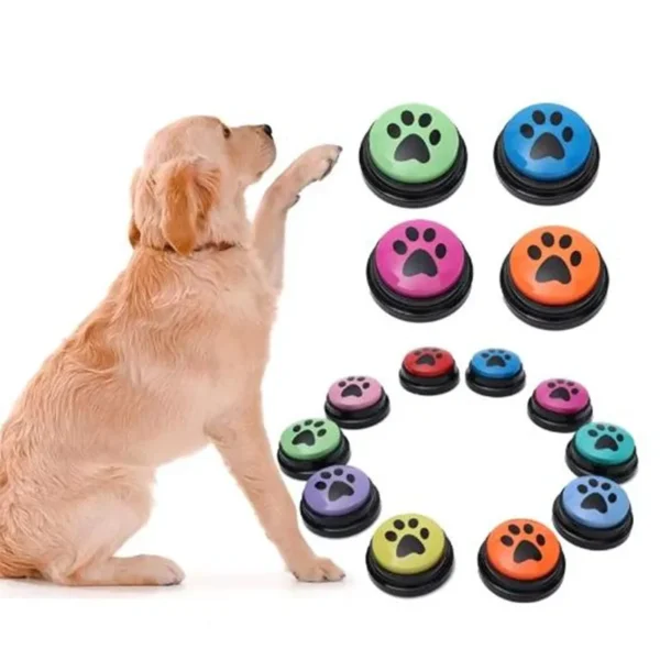 Dog Toy Storage Talking Buttons, Recordable Training Tool, Cute Design - Image 2