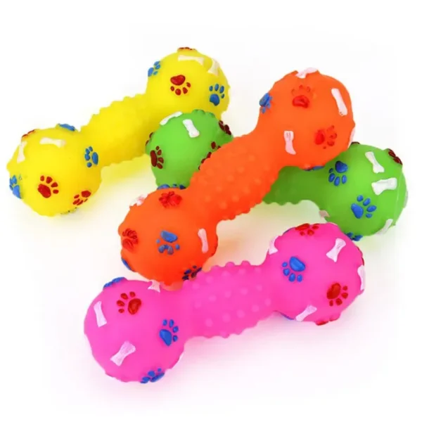 Plastic Bone Dog Toy Storge with Squeaky Sound