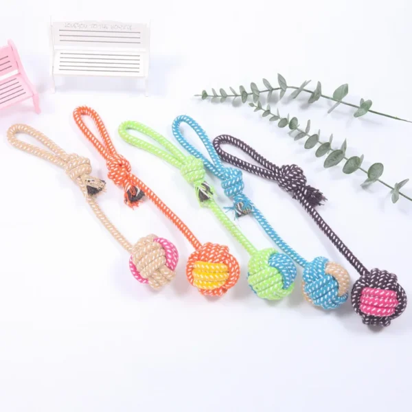 Dog Toy Storage: Interactive Cotton Rope Chew Ball for Dogs - Image 4