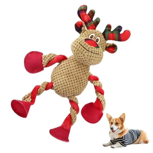 Dog Toy Storage: Christmas Squeaky Plush Chew Toy for Dogs