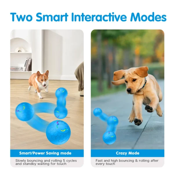 Dog Toy Storage: Interactive USB Rechargeable Rolling Motion Ball - Image 3