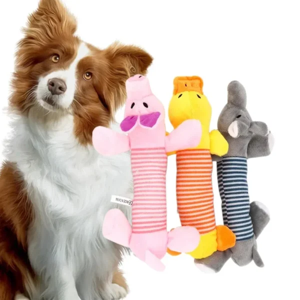 Dog Toy Storage: Plush Cartoon Embroidery Stress Relieving Toys