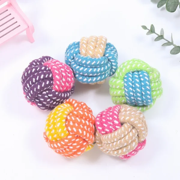 Dog Toy Storage: Interactive Cotton Rope Chew Ball for Dogs