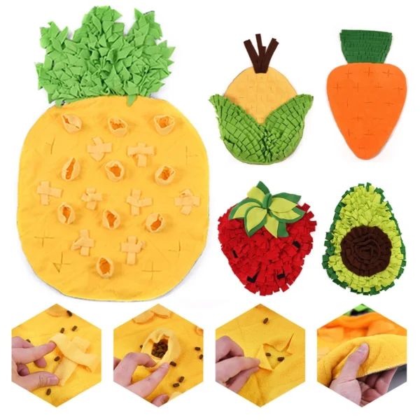 Fruit Vegetable Dog Toy Storage Snuffle Mat