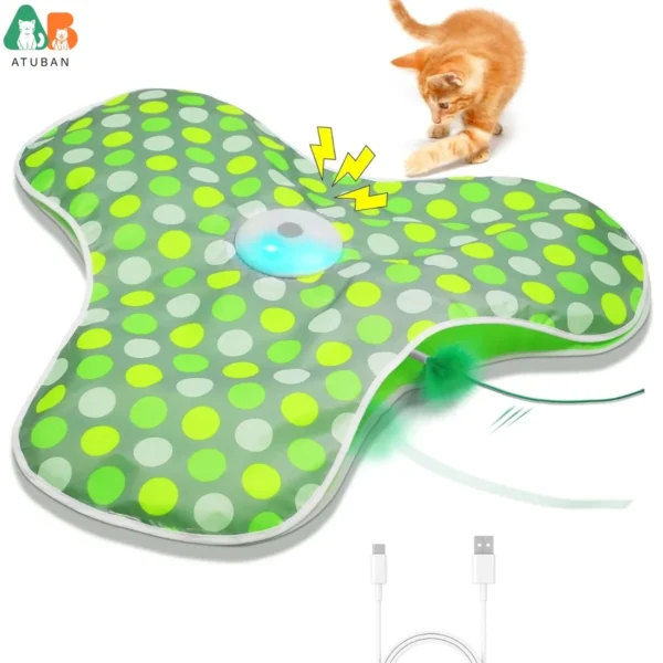 Dog Toy Storage: Interactive Moving Feathers Cat Exercise Toys