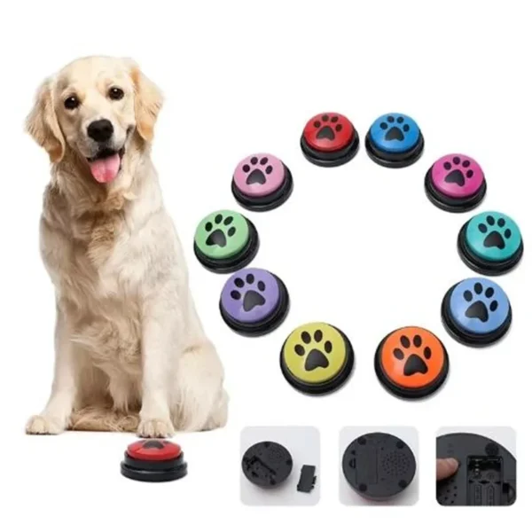 Dog Toy Storage Talking Buttons, Recordable Training Tool, Cute Design - Image 3