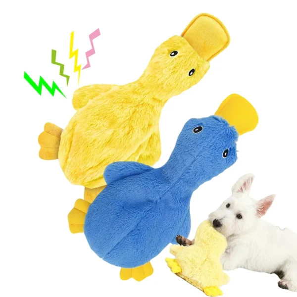 Dog Toy Storage: Plush Yellow Duck Interactive Chewing Toy