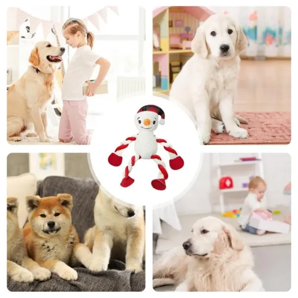 Dog Toy Storage: Christmas Squeaky Plush Chew Toy for Dogs - Image 5