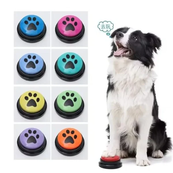 Dog Toy Storage Talking Buttons, Recordable Training Tool, Cute Design