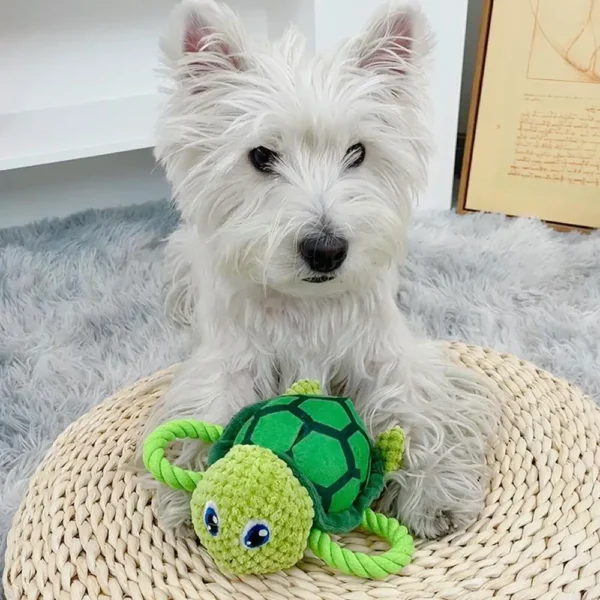 Dog Toy Storage: Bite Resistant Shark Turtle Fish Chew Toys