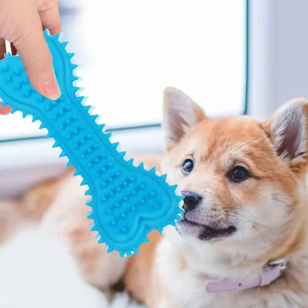 Dog Toy Storage: Soft Rubber Bone Shape Chew Toy for Dogs - Image 2