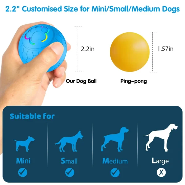 Dog Toy Storage: Interactive USB Rechargeable Rolling Motion Ball - Image 2