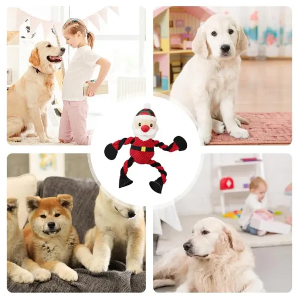 Dog Toy Storage: Christmas Squeaky Plush Chew Toy for Dogs - Image 4