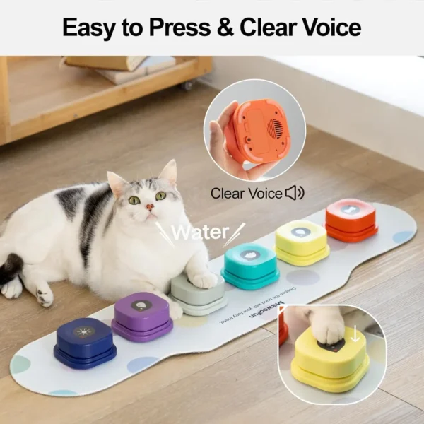 Dog Toy Storage: Mewoofun Voice Recording Communication Buttons for Pets - Image 4