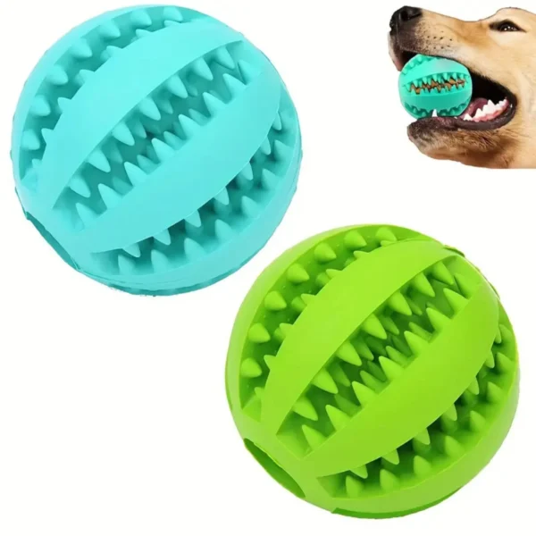 Dog Toy Storage: Interactive Rubber Ball Chewing Treat Feeder Toy